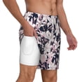 thumbnail image 3 of Balery Lilies Flowers Mens Swim Trunks Swim Shorts for Men Quick Dry Inseam Beach Shorts with Compression Liner Pocket-3X-Large, 3 of 9