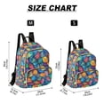 thumbnail image 2 of FORMRS Mini Backpack Purse for Women Quilted Travel Daypack Casual Shoulder Bag, Vibrant Art Leaves Pattern, 2 of 7