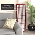 thumbnail image 6 of Red Lantern 4 ft. Short Window Pane Shoji Screen - Rosewood - 4 Panels, 6 of 7