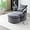Grey, variant on 360° Swivel Accent Barrel Chair Modern Comfy Round Reading Sofa Swivel Chairs Circle Lounge Chair for Bedroom Living Room w/4 Pillow Lower Seating Heigh (Beige)