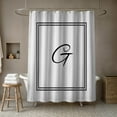 thumbnail image 4 of Creative Products Classic White Monogrammed Shower Curtain - G, 4 of 7