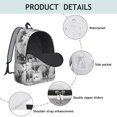 thumbnail image 4 of Highland Cow and Hummingbird Print Backpack for School, Cute School Bag with Adjustable Shoulder Straps and Padded Back, 15.7"x11.8"x5.5", 4 of 5