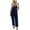 Navy, variant on Odeerbi Women Jumpsuit Rompers Overalls Summer Sleeveless High Waisted Solid Color Straight Pants Romper Pants Jumpsuits+Belt Black