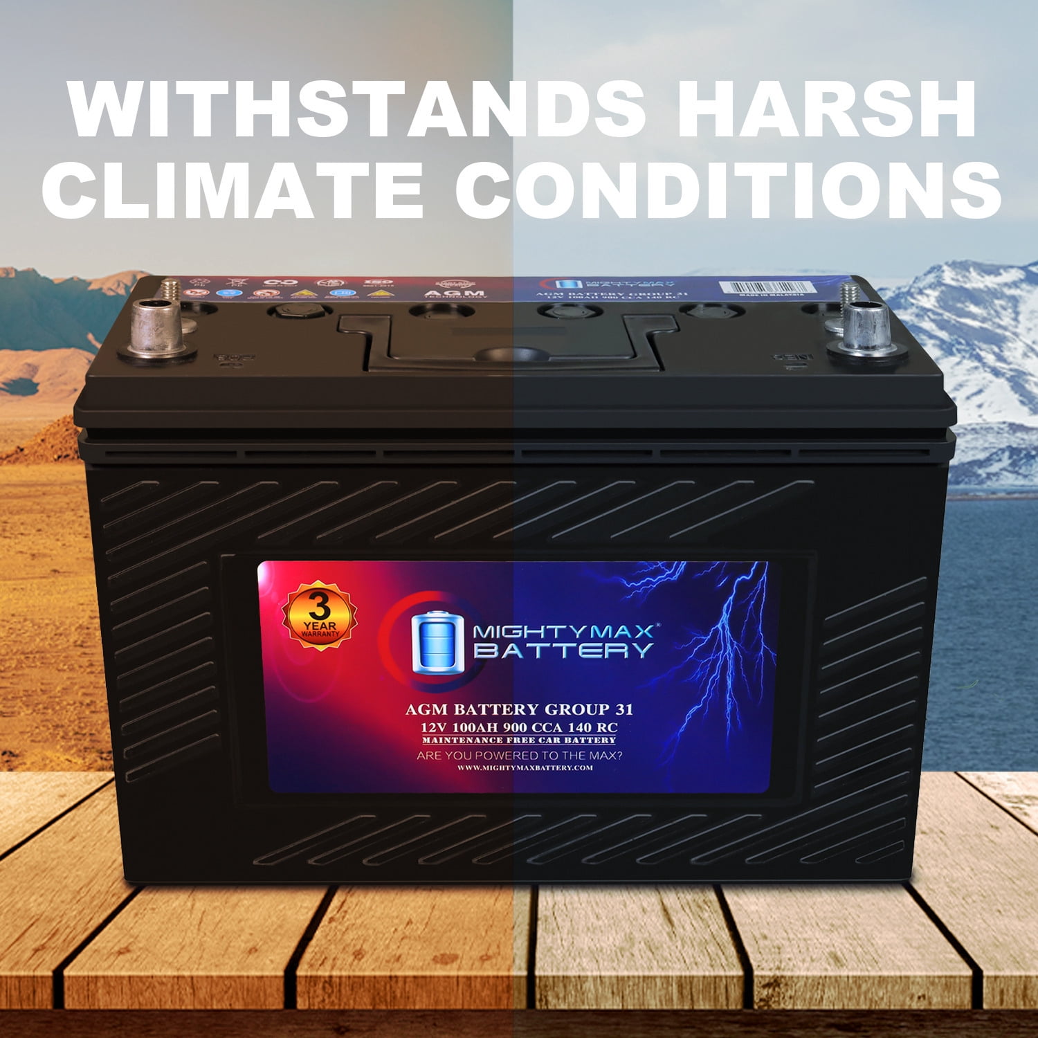Mighty Max Battery, Car Battery, 12V 100AH, AGM, 900 CCA - Walmart.com