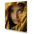 thumbnail image 2 of Designart "Elegant Woman With Golden Glyphs" Fashion Woman Wall Art Living Room, 2 of 7