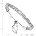 thumbnail image 2 of Primal Silver Sterling Silver Cubic Zirconia Polished Adjustable Bracelet, 2 of 3
