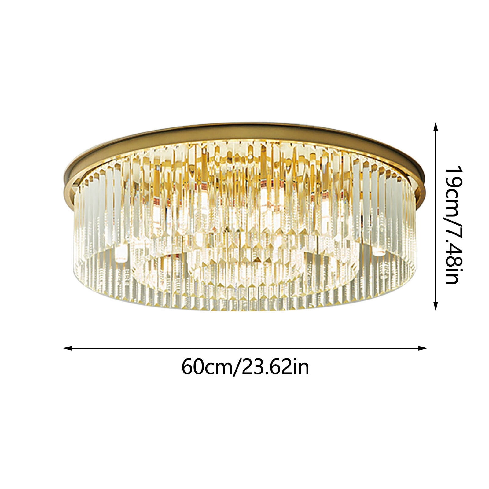 Miumaeov Luxury Chandelier Modern Crystal Lighting Fixture Flush Mount Ceiling Lamp Pendant Light Decor