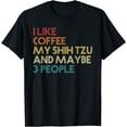 thumbnail image 2 of Shih Tzu Dog Owner Coffee Lovers Funny Quote Vintage Retro T-Shirt, 2 of 3