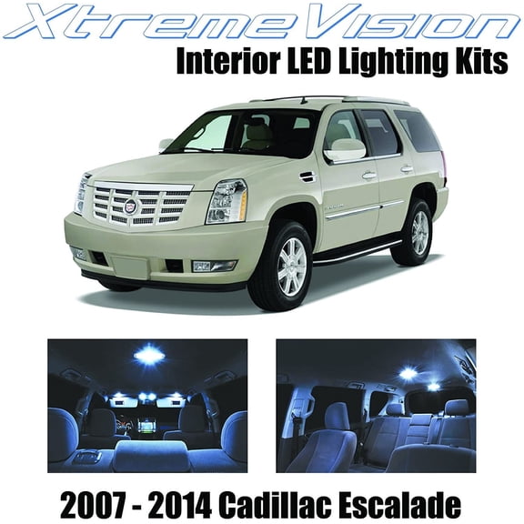 Xtremevision Interior LED for Cadillac Escalade 2007-2014 (16 Pieces) Cool White Interior LED Kit   Installation Tool