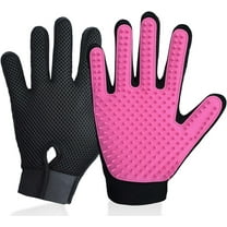 Yeblues Upgrade Pet Grooming Gloves, Grooming Gloves for Dogs, Dog Washing Gloves with High-Density Teeth, Cats, Rabbits & Horses with Hair, Efficient Pets Hair Remover Mittens 1 Pair (Pink)