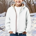 thumbnail image 2 of KAUOD Kids Fleece Lined Hoodies Winter Padded Fuzzy Warm Hooded Jackets Youth Boys Zip up Windproof Long Sleeve Outwear, 2 of 8
