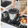 thumbnail image 2 of Koch Systeme CS 6.3-quart Stainless Steel Pressure Cooker, Safe & Durable Design, Suitable for All Stovetops, 3 PSI Settings, 3-In-1 6 Litre Pressure Cooker, 2 of 8