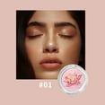 thumbnail image 3 of High Gloss Powder Blusher Eye Makeup Powder , 2-in-1 Blusher Highlighter Face Makeup,Shimmer Lightweight Highlighting Palette for Face Eye Cheeks, Buildable Color Natural Face Makeup, 3 of 7
