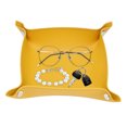 thumbnail image 4 of Leather Tray, Valet Tray Fashionable Design 20x20cm  For Watch For Key For Phone ANGGREK Amarillo, 4 of 8