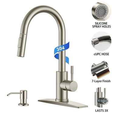 Bar Pre 2 Hole Commercial Kitchen Faucet - 4 Inch Deck Mount Stainless Steel