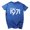 Blue#12, variant on Women's Plus Size Short Sleeve Vintage 1971 Original Parts Cute T-Shirt