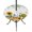 White, variant on Round Outdoor Tablecloth with Umbrella Hole and Zipper, Sunflowers Tablecloth with Elastic Waterproof, Floral Green Leaves Bees Watercolor Patio Table Covers for 45" - 54" Picnic Pool Tables