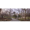 thumbnail image 2 of Frank, Assaf 24x13 Gold Ornate Wood Framed with Double Matting Museum Art Print Titled - Pathway through Central park, New York, 2 of 4