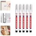 thumbnail image 2 of 5Pcs 20mm Long Head Deep Hole Marker Pen Set, Quick-Dry Waterproof Metal Marking Pen, Multi-Color Woodworking Ink Marker, Ideal for Construction, Woodworking & DIY Project Marking Use, 2 of 4