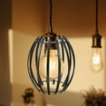 thumbnail image 3 of BESTOYARD Stylish Black Metal Pendant Light Shade Iron Hanging Lamp Cover for Warm Ambient Lighting, 3 of 5