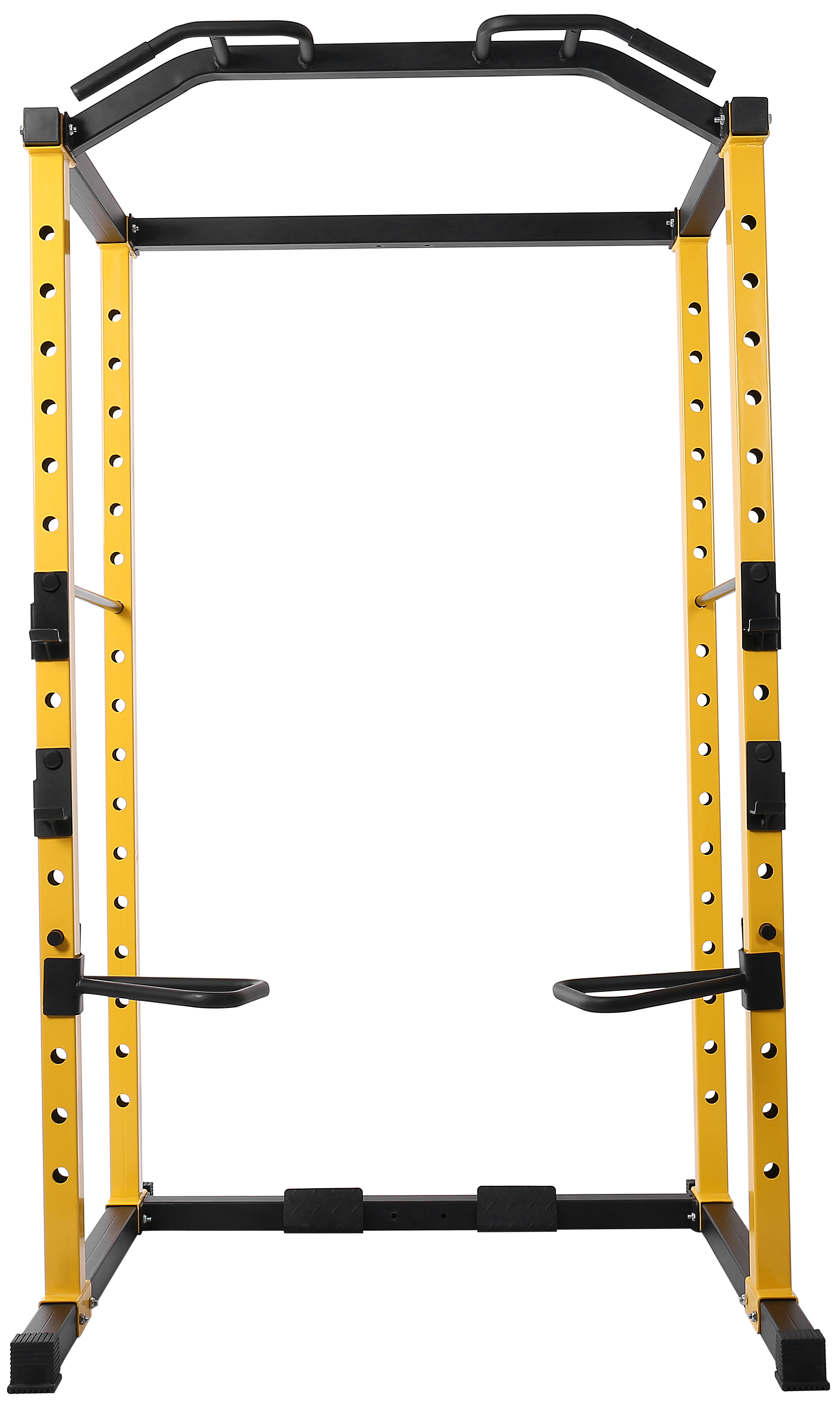 HulkFit Multi-Function Adjustable Power Cage with J-Hooks, Safety Bars or Safety Straps, Power Cage Only, Yellow - image 2 of 5