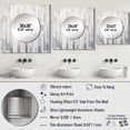 thumbnail image 4 of Designart "Platinum Parallels In Shades Of Grey And White" Abstract Shapes Grey Large Square Mirror - Square Bedroom Mirror Printed Wall Decor - Modern Square Printed Wall Mirror Art, 4 of 5