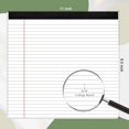 thumbnail image 2 of PrimeCook Shop 3 Pack Legal Pads 11 x 9.5 College Ruled White Paper Note Pad Narrow Ruled 30 Sheets Notepads Perforated Writing Pad Clear Print Horizontal Pads of Paper, 2 of 14