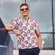 thumbnail image 4 of Balery Rose Flowers Camisa Polo de Hombre con Estampado, de Manga Corta y Tejido Medio, Camisa Tipo Golf Polo-Large, 4 of 6