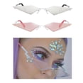 thumbnail image 1 of de sol estilo Punk Rock para mujer, 2 uds., de sol sin montura UV400, de Soledad Gafas de sol con lente de moda para mujer, 1 of 10