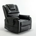 thumbnail image 4 of 25'' Wide PU Leather Lounge Lift Chair for Elderly and All Body Types People, 180 Degree Lying Flat Electric Power Recliner Chair with 400 LBS Capacity, Black, 4 of 7