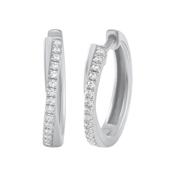 2.7Ct Round Cut Lab Grown Diamond Hoop Earring For Women 14k White Gold Plated