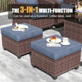 thumbnail image 5 of Layinsun 10 Pieces Patio Furniture Set with Swivel Chairs, Rattan Wicker Rocking Glide Chairs with 44" Propane Gas Fire Pit Table Conversation Set, 5 of 9