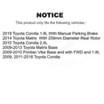 thumbnail image 2 of CMX Front Rear Disc Brake Rotors and Ceramic Pads Kit for Car Toyota Corolla Matrix Pontiac Vibe K8C-100813, 2 of 11