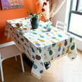 thumbnail image 5 of Square Tablecloths For Round Tables,Pineapple Print Rectangle Tablecloth With Tassel Washable,Outdoor Table Cloths For Coffee Table Dining Table Farmhouse Picnic Summer -Pineapple-100x140cm(39x55"), 5 of 9