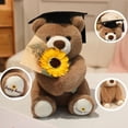 thumbnail image 4 of Oso de Peluche de Graduación con Sombrero y Flores, Lindo Oso Doctor de Peluche Regalo de Graduación, 4 of 5