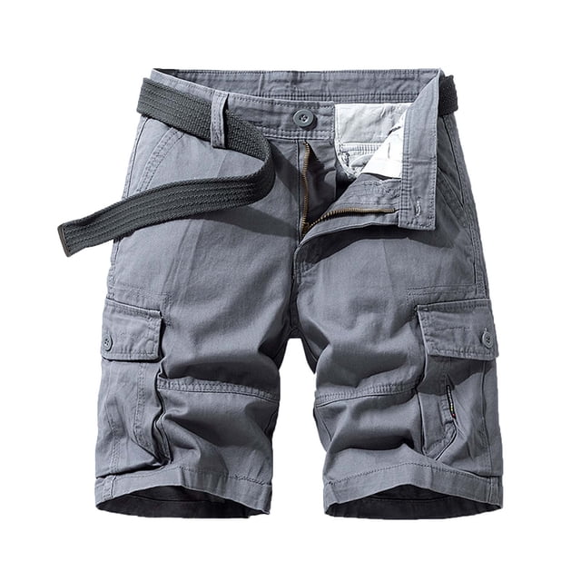 pstuiky Pantalones cortos para hombre, Pantalones cortos cargo de talla grande para hombre, con múltiples bolsillos, holgados, para playa y verano Pantalones cortos de baloncesto