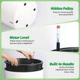 thumbnail image 2 of Self-Watering Tall Round Planters, Set of 2 – 20" Large White Flower Pots with Built-in Drainage, Water Level Monitor & Wheels – Indoor/Outdoor Use for Living Room, Patio, Garden, Office, 2 of 8