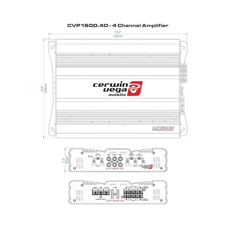 Cerwin Vega CVP1600.4D 1600W Amp + 2 XED650C Speakers + 4 | Reverb Cerwin Vega CVP1600.4D 1600W Amp + 2 XED650C Speakers + 4 | Reverb