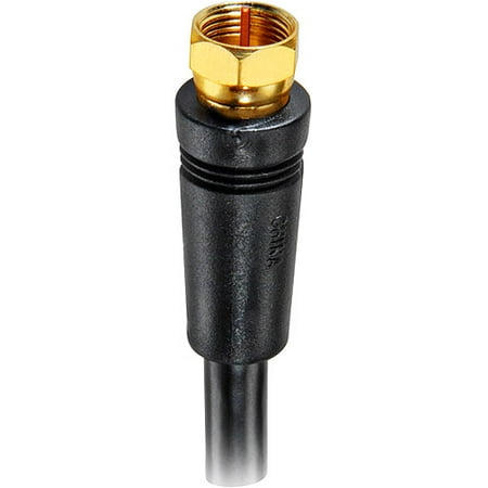 RCA 12' RG-6 Digital Coaxial Cable With Gold Plated F Connectors (Black)