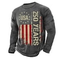 thumbnail image 2 of Men 4th of July Shirt Patriotic Casual Sporty Color Long Sleeve T Shirt Athletic Fit Crew Neck Top Workout Summer Tee Tops 3XL, 2 of 3