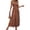 Orange, variant on Women's Boho Striped Print Halter Neck Backless Tie Waist Split Maxi Dress Summer Beach Vacation Sundress
