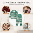 thumbnail image 7 of Lsque Old Green Wooden Pattern Long Sleeve Pajama Set for Women - Soft 2-Piece Sleepwear and Loungewear Set with Pockets, Comfy Nightwear-Medium, 7 of 7