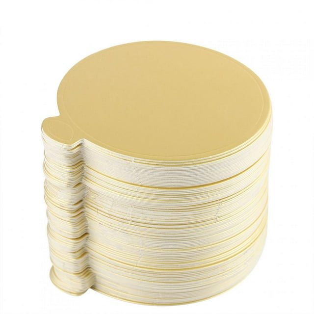 100 piezas de bases para tartas de mousse, de papel dorado, para cupcakes, postres, bandejas para tartas de boda y cumpleaños