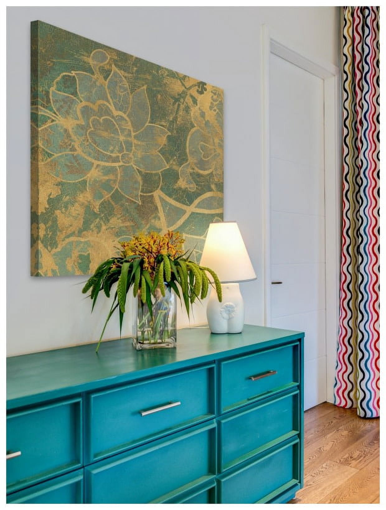 "Persian Tile II" Painting Print on Wrapped Canvas