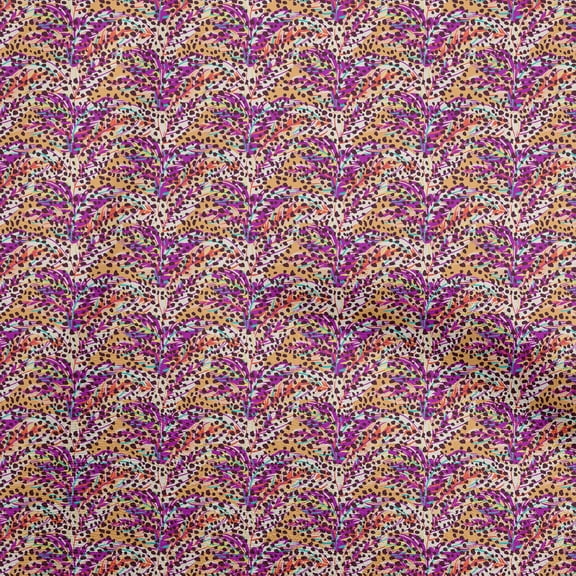 oneOone Rayon Purple Fabric Animal Skin Sewing Craft Projects Fabric Prints By Yard 56 Inch Wide