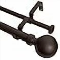 thumbnail image 3 of Meriville 1-Inch Diameter Ball Telescoping Double Window Treatment Curtain Rod, 28-Inch to 48-Inch, Oil-Rubbed Bronze, 3 of 4