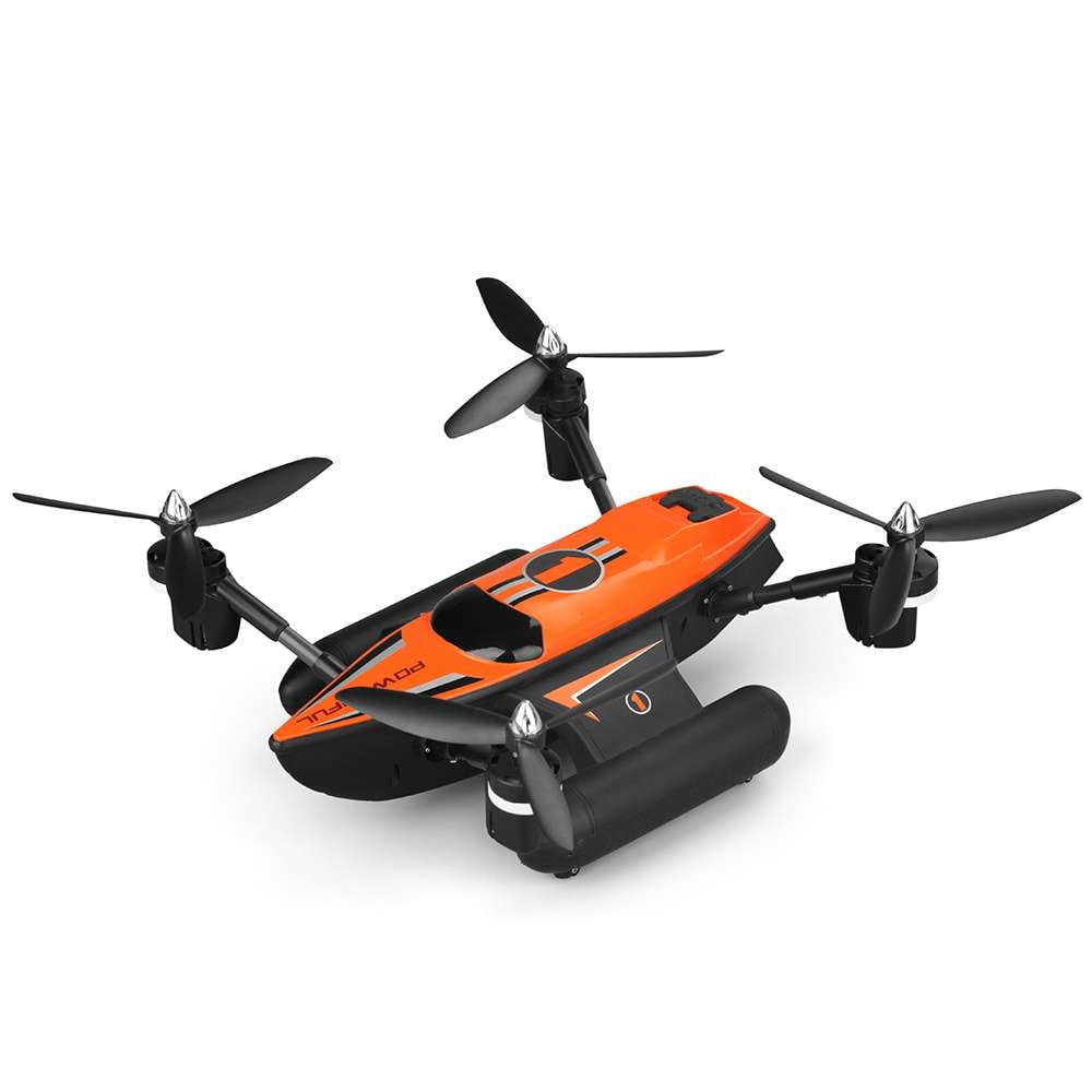 Triphibian RC Quadcopter, 2.4Ghz Land Air And Sea Drone (Orange