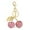Pink, variant on Cherry Bag Charm Keychain – Gold Resin Fruit Pendant for Handbags, Purses & Backpacks