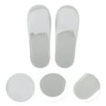 thumbnail image 3 of Unique Bargains 1Pair Disposable Slippers Foldable Open Toe Anti-slip Hotel Slippers White, 3 of 5