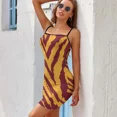 Maroon and Gold Tailgate Swag Claw Marks Slip Dress women's clothing